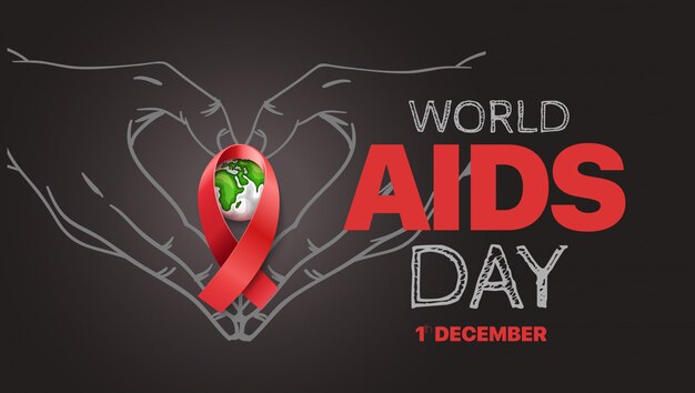 Aids-awareness-symbol banner