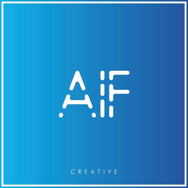 AIF Creative Vector Latter Logo Design Minimal Latter Logo Premium Vector Illustration Monogram (Monogramm mit der Vektorillustration)