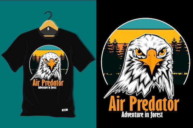 Vektor air predator retro vintage t-shirt design