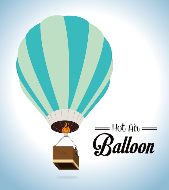 Airballoon-design über blauer backgroundvector illustration