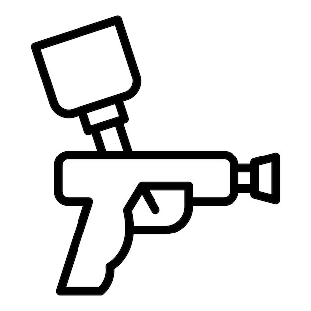 Vektor airbrush-gun-icon-umrissvektor luftfarbe automobil