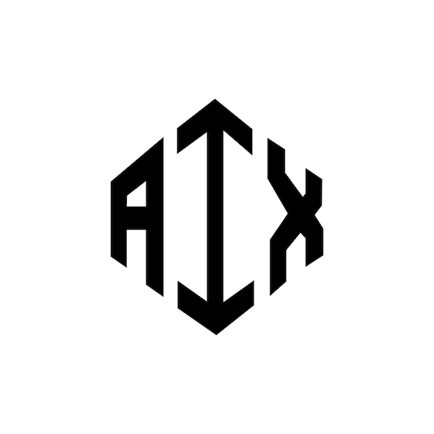 Vektor aix buchstaben-logo-design mit polygon-form aix polygon- und würfelform logo-design aix sechseck-vektor-logos-vorlage weiße und schwarze farben aix monogramm-geschäfts- und immobilien-logo