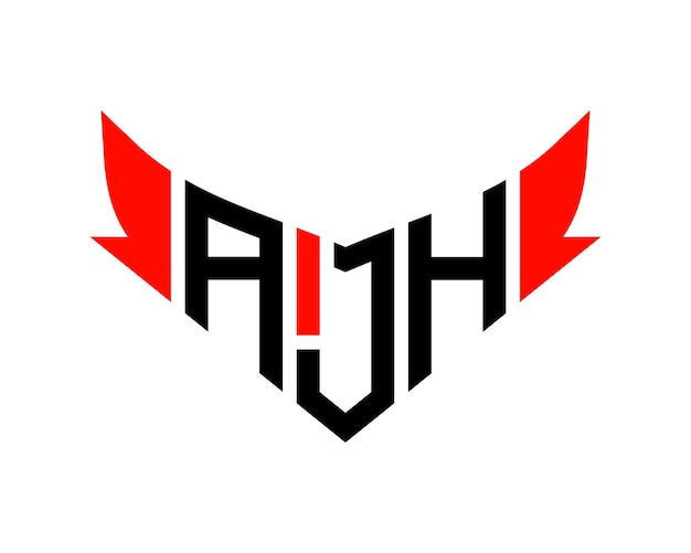 Vektor ajh buchstaben-logo-design