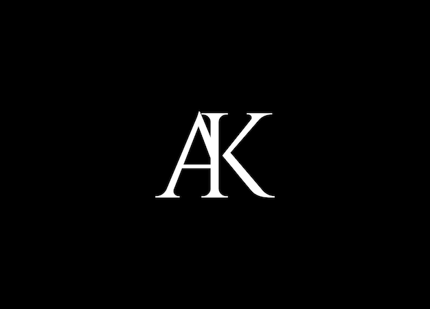 AK-Letter-Logo-Design-Vorlage Vektor-Buchstaben AK-Logoschaltvorlage-Elemente Moderne Buchstabe AK