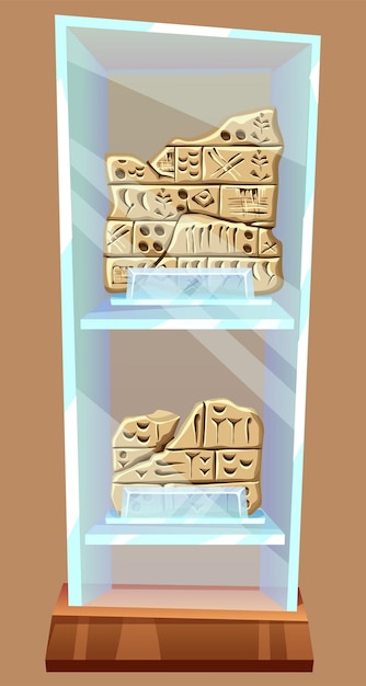 Akkadische keilschrift assyrische sumerische schrift im museum alte schrift alphabet babylon in mesopotamien