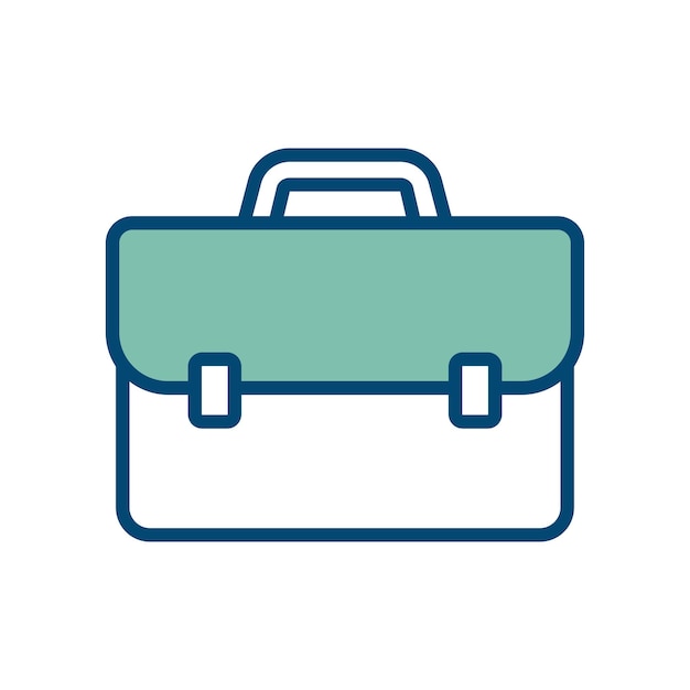 Aktenkoffer-Symbol-Vektor-Design-Vorlage auf weißem Hintergrund