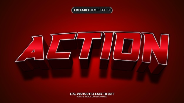 aktion 3d bearbeitbarer texteffekt
