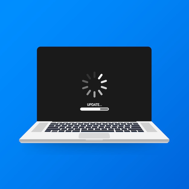 Aktualisierung der Systemsoftware, Aktualisierung der Daten oder Synchronisierung mit dem Fortschrittsbalken auf dem Bildschirm.