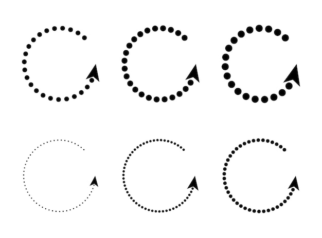 Vektor aktualisierungssymbol oder symbol neustart-symbol kreis pfeil symbolisiert vektor