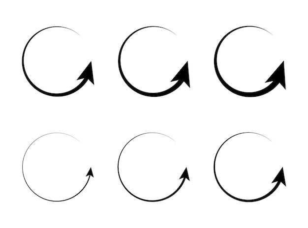 Aktualisierungssymbol oder Symbol Neustart-Symbol Kreis Pfeil symbolisiert Vektor