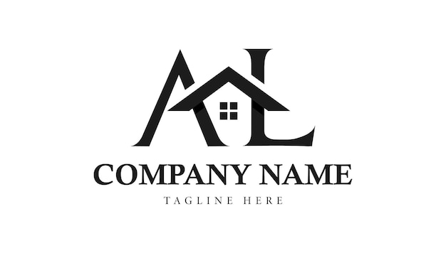 Al-immobilienhaus oder hausbrief-logo-designvorlage