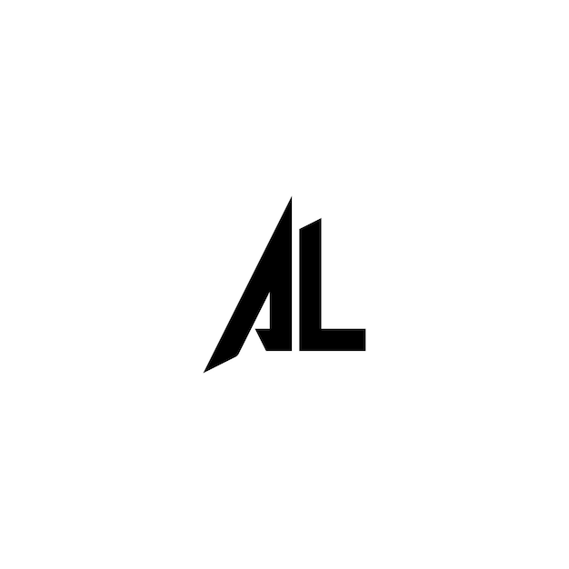 AL Monogramm Logo Design Buchstabe Text Name Symbol Monochrome Logo Alphabet Zeichen Einfaches Logo