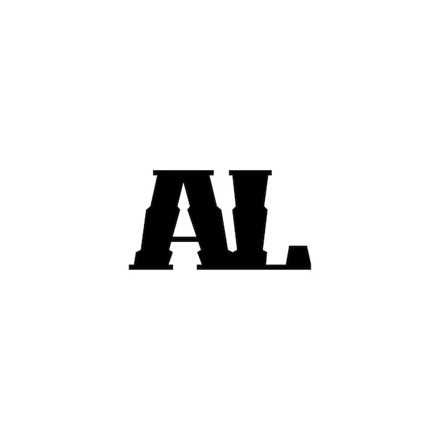 AL Monogramm Logo Design Buchstabe Text Name Symbol Monochrome Logo Alphabet Zeichen Einfaches Logo