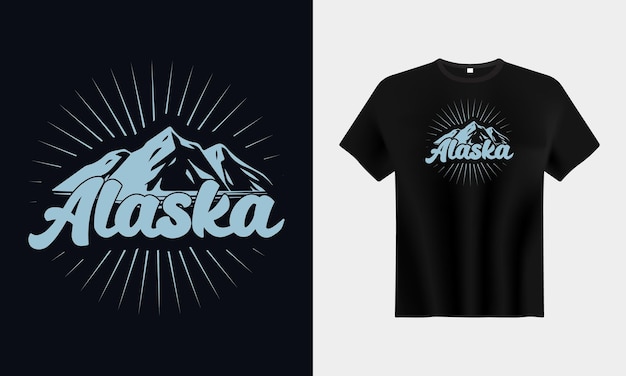 Alaska-typografie-t-shirt-design