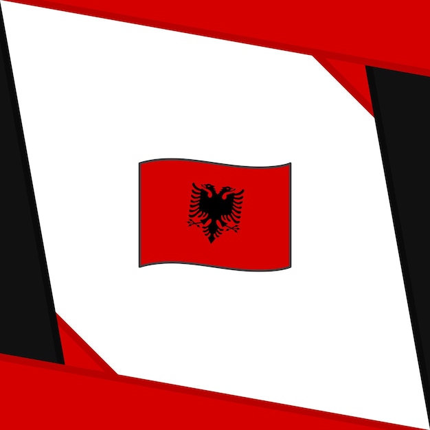 Vektor albanien-flagge, abstrakter hintergrund, design-vorlage, albanien-unabhängigkeitstag-banner, social-media-beitrag, albanien-unabhängigkeitstag
