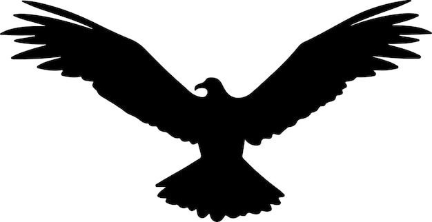 Albatross-Silhouette-Vektorillustration mit weißem Hintergrund