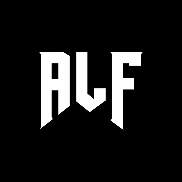 ALF Buchstaben-Logo-Design für das Technologieunternehmen ALF Logo-Design Schwarz-Weiß-Farbkombination ALF Logo ALF Vektor ALF Design ALF Icon ALF Alphabet ALF Typografie Logo-Design