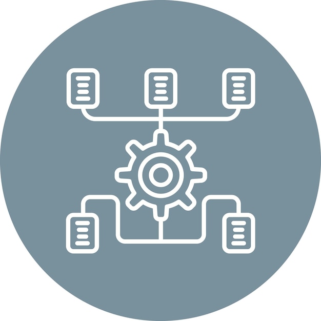 Algorithmus-icon-vektorbild kann für die computerprogrammierung verwendet werden