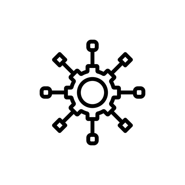 Algorithmus-Symbol auf weißem Hintergrund isoliert