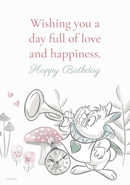 Alice im Wunderland Alles Gute zum Geburtstag