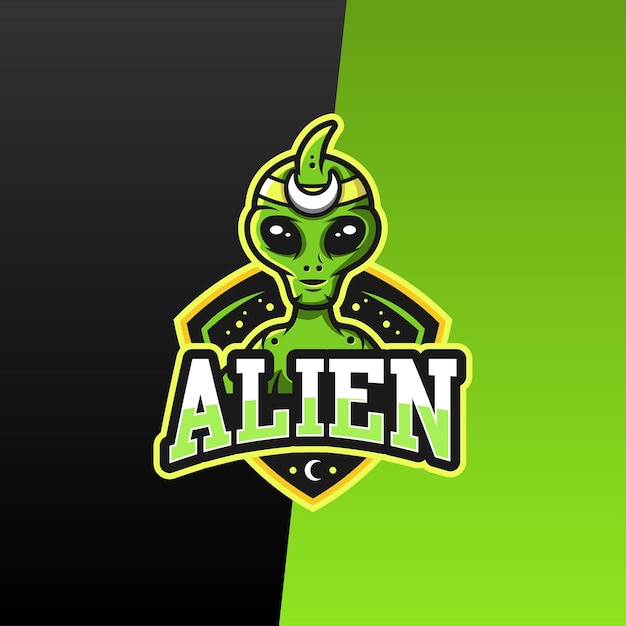 Alien Esports Logo Design Premium-Gaming-Vektor