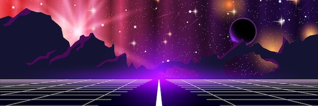 Alien-Exoplanet-Vektorkonzeptillustration