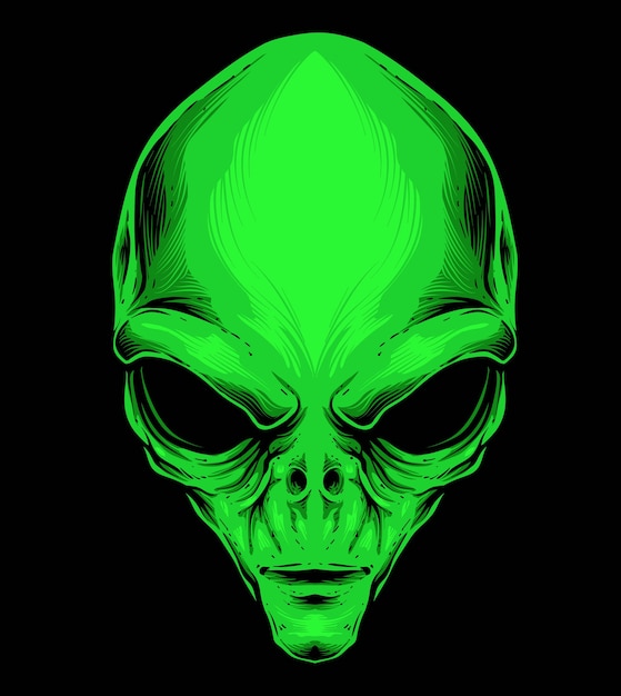 Alien Kopf Vektor