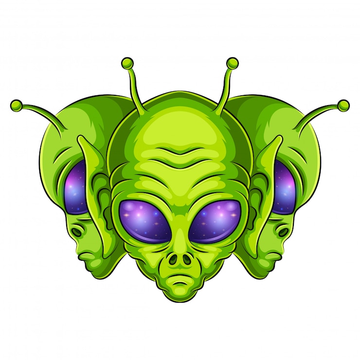 Vektor alien maskottchen logo illustration