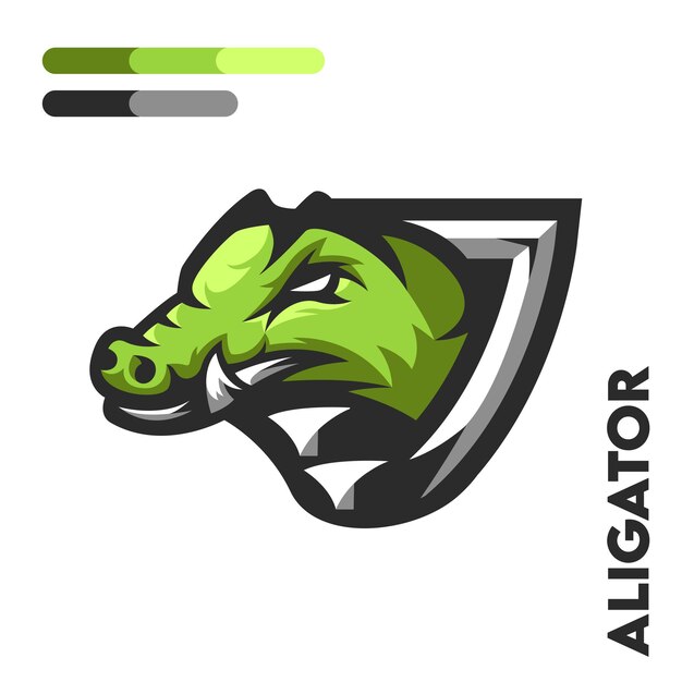 Vektor aligator esports gaming-maskottchen-logo