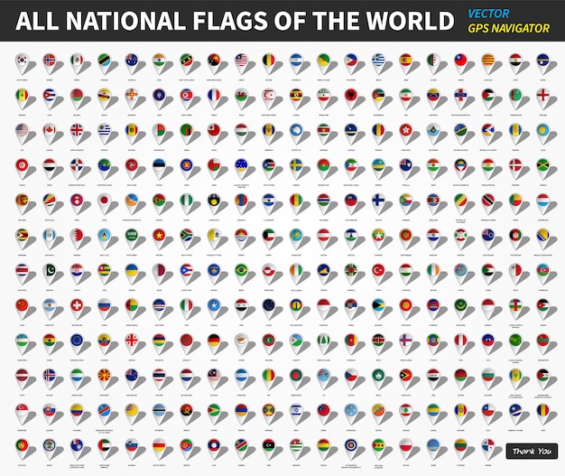 Alle offiziellen nationalflaggen der welt