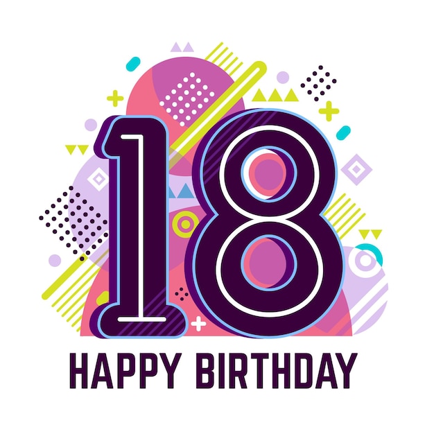 Alles Gute zum 18. Geburtstag Hintergrund