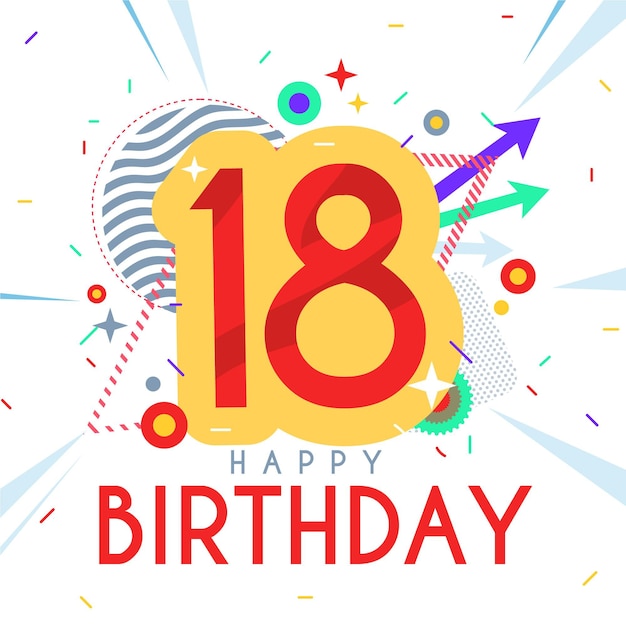 Alles Gute zum 18. Geburtstag Hintergrund