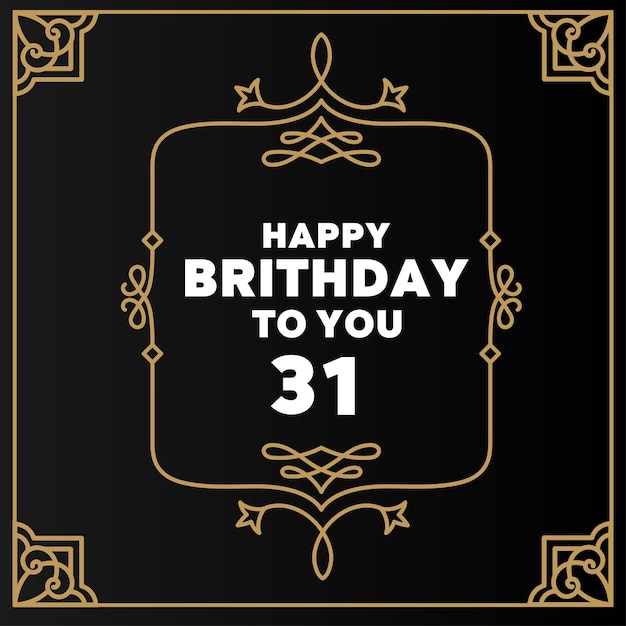 Alles Gute zum 31. Geburtstag modernes Luxusdesign für Grußkarten