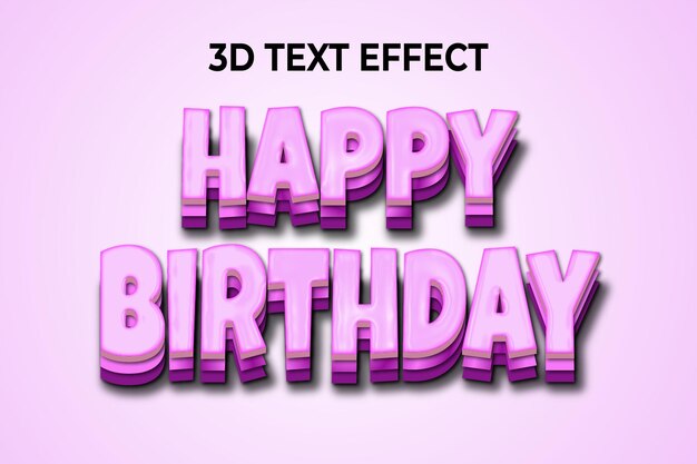 Alles Gute zum Geburtstag 3D-Texteffekt