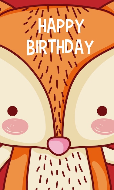 Alles gute zum geburtstag an sie fuchs cartoon