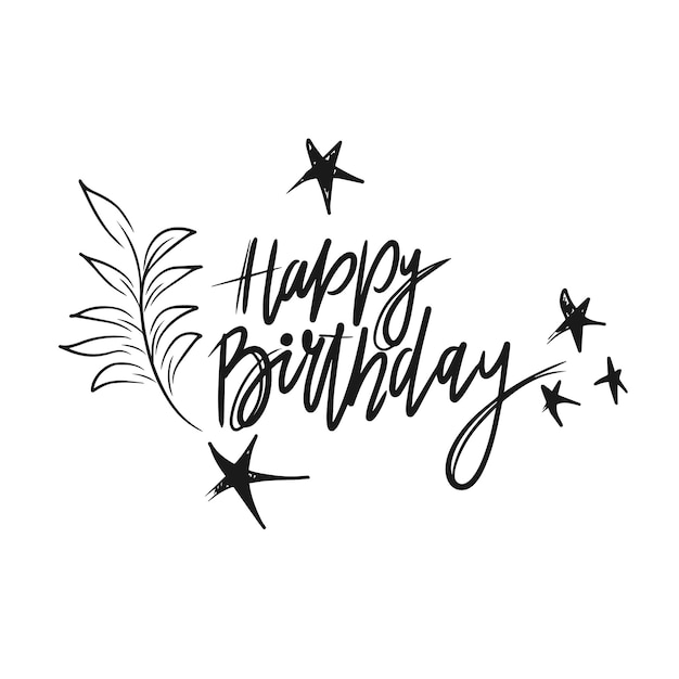 Vektor alles gute zum geburtstag die inschrift auf weißem hintergrund in einer trendigen schriftart