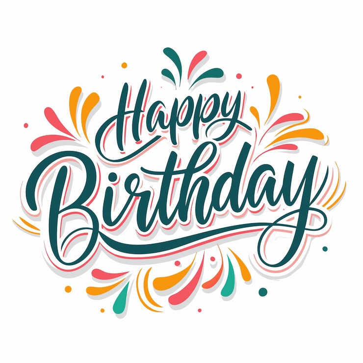 Vektor alles gute zum geburtstag mit bunten spritzen