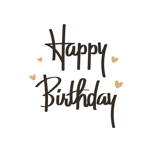 Alles Gute zum Geburtstag Schriftzug Kalligrafische Inschrift Zitat Satz Grußkarte Poster