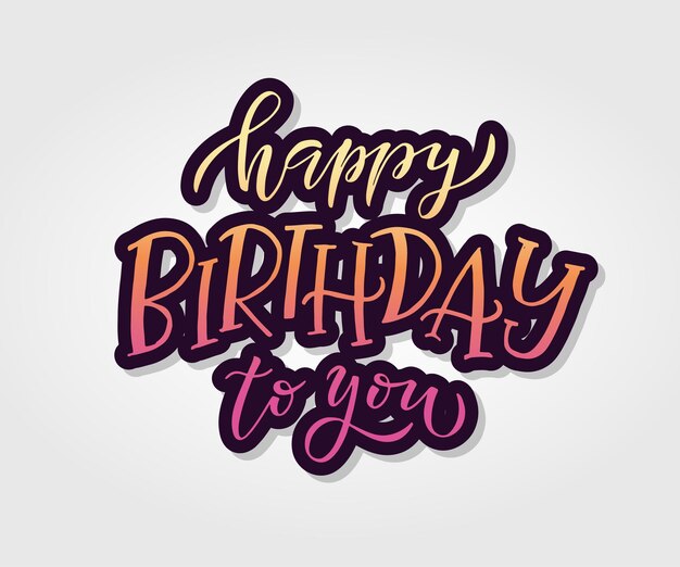 Alles Gute zum Geburtstag Text als Geburtstagsabzeichen/Tag/Symbol. Alles Gute zum Geburtstag Karte/Einladung/Banner-Vorlage. Geburtstag Hintergrund. Alles Gute zum Geburtstag Schriftzug Typografie Poster. Vektor-Illustration EPS 10