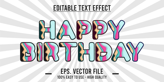 Alles Gute zum Geburtstag Texteffekt