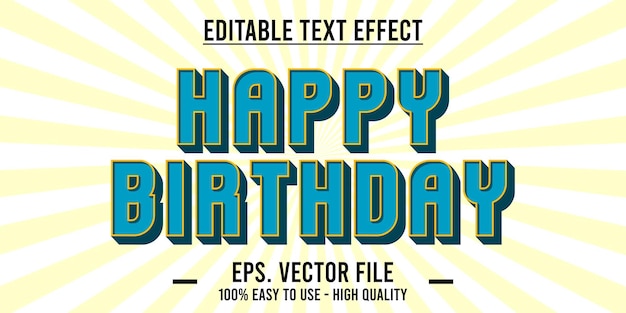 Alles Gute zum Geburtstag Texteffekt
