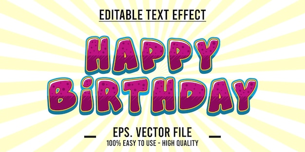 Alles Gute zum Geburtstag Texteffekt