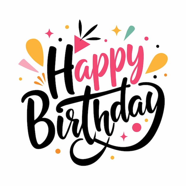 Alles Gute zum Geburtstag Typografie Design Vektor