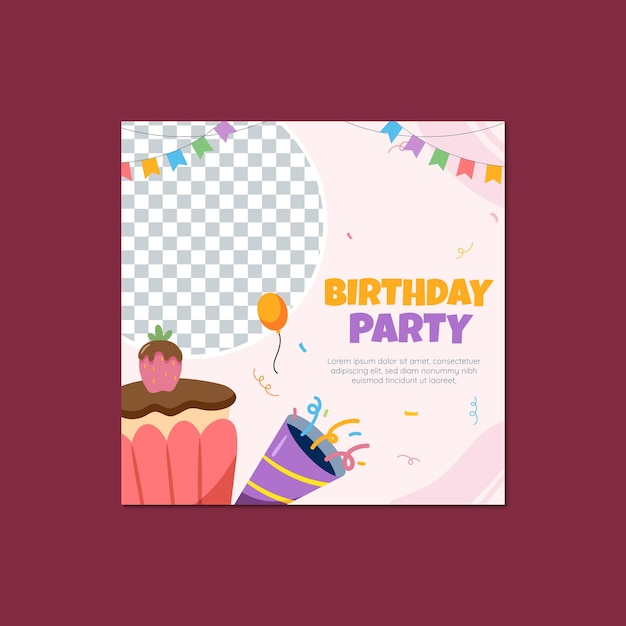 Alles Gute zum Geburtstag, Vektordesign-Vorlage für Party und Feier