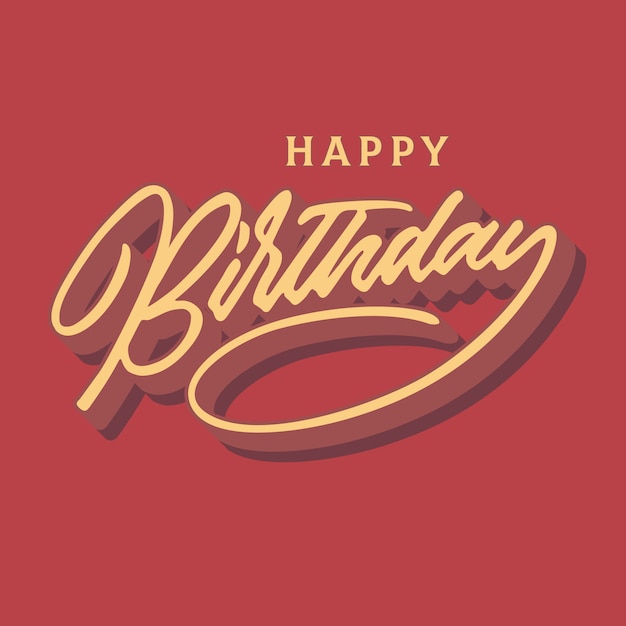 Alles gute zum geburtstag vintage schriftzug typografie karte