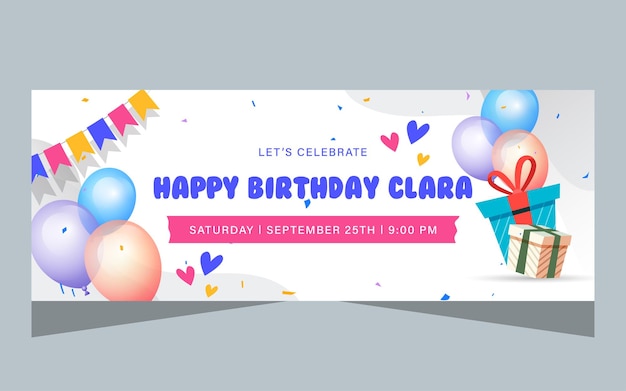 Alles gute zum geburtstag vorlage banner-design