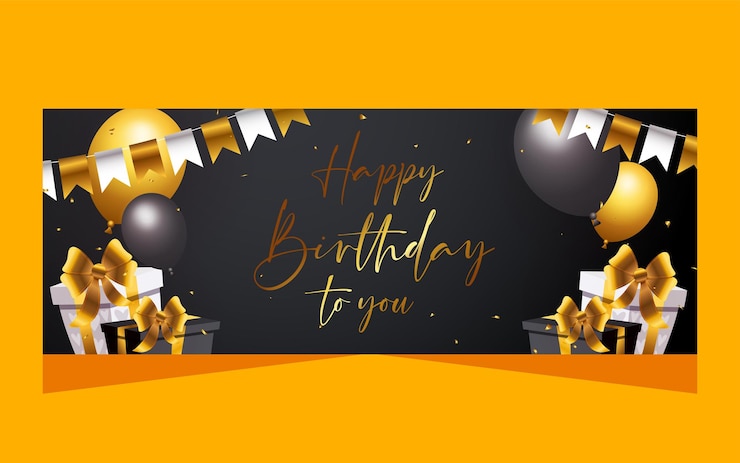 Vektor alles gute zum geburtstag vorlage banner-design