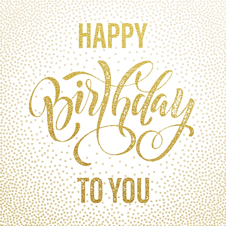 Vektor alles gute zum geburtstag zu ihnen gold glitter grußkarte