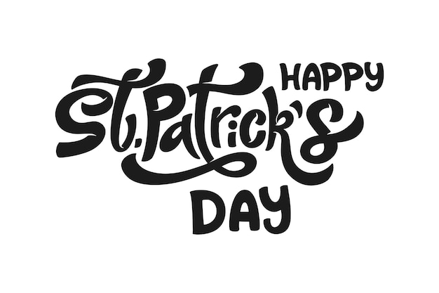 Alles gute zum st. patrick's day, handgeschriebene schrift, typografie