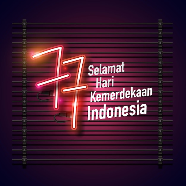 Alles gute zum unabhängigkeitstag indonesien